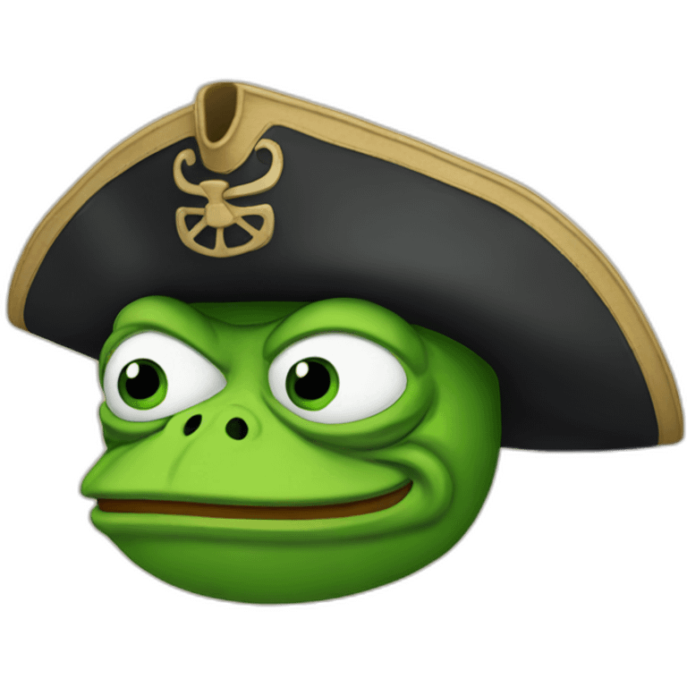 Pepe the frog pirate emoji