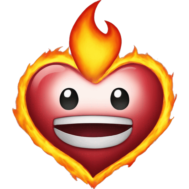 Hearts with fire emoji