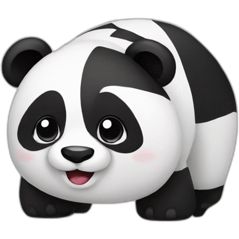 Panda with black and white switched emoji