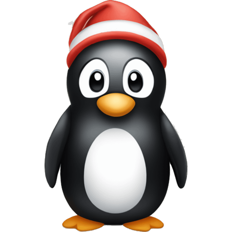 Ein Pinguin in Weihnachtsstimmung emoji