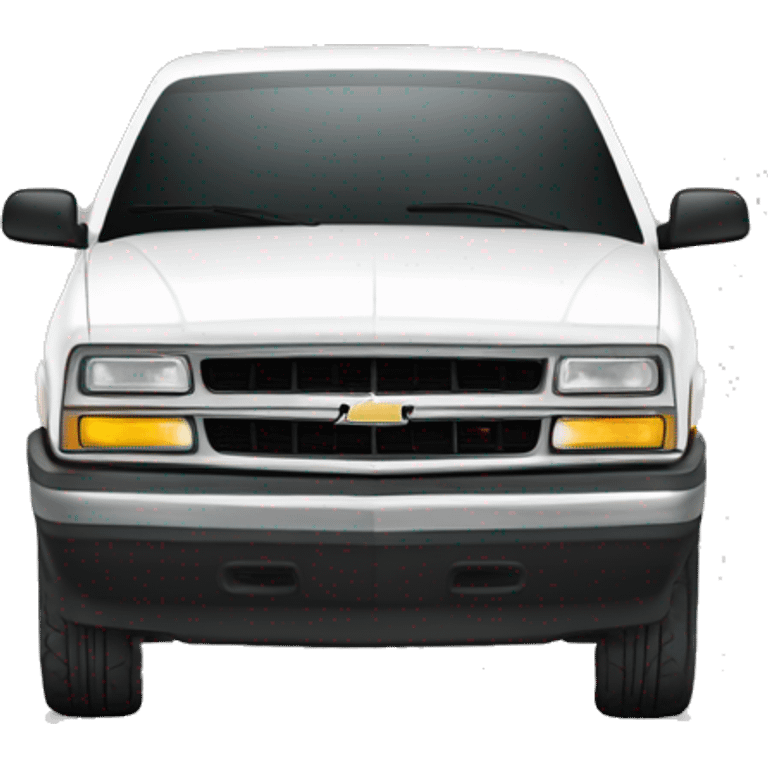 White 1996 Chevy s10 emoji