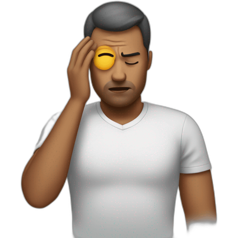 man with a headache emoji