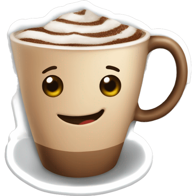 Sticker con un café en la mano  emoji