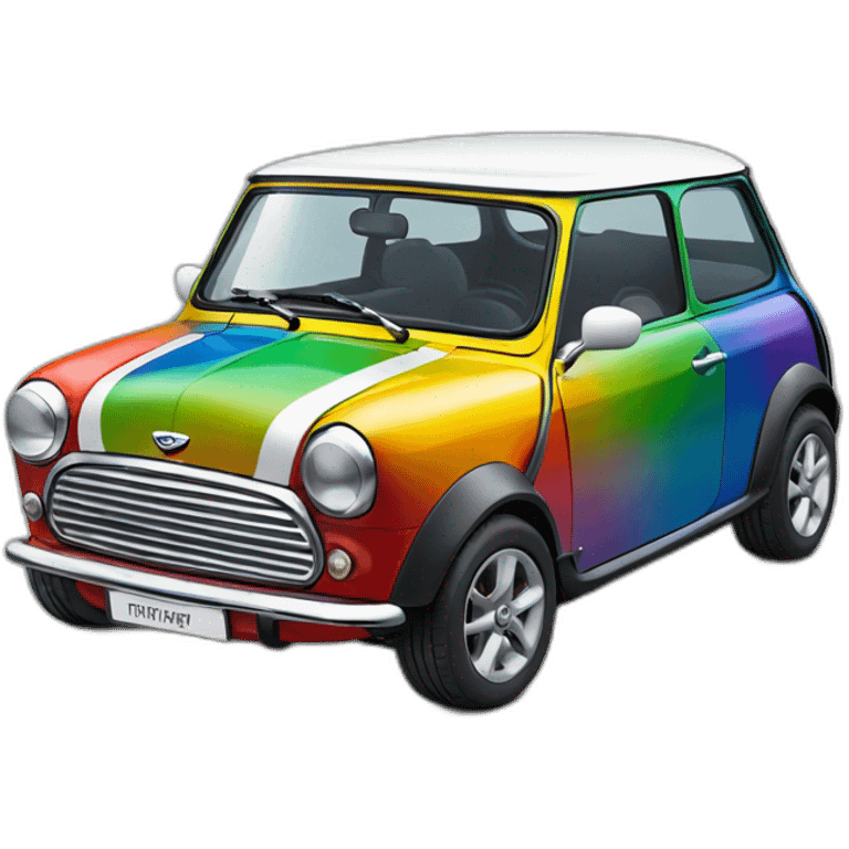 Rainbow mini cooper emoji