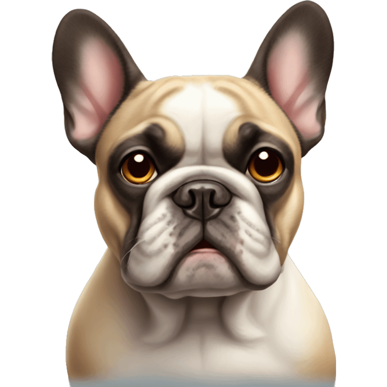 Grumpy french bulldog emoji