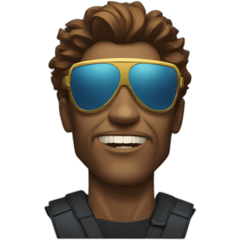 Beast from X-men wearing star shaped sunglasses emoji