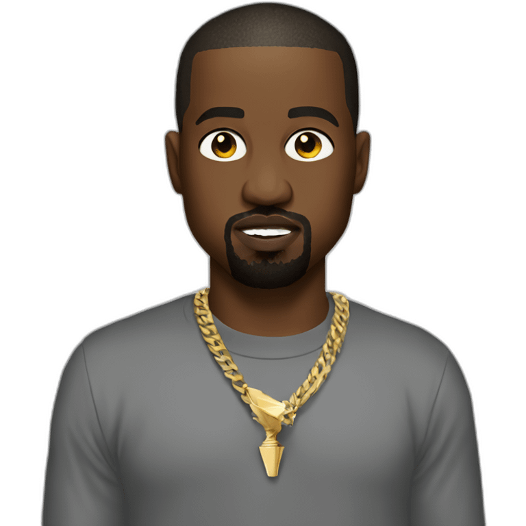 kanye west with a lot of trophies emoji