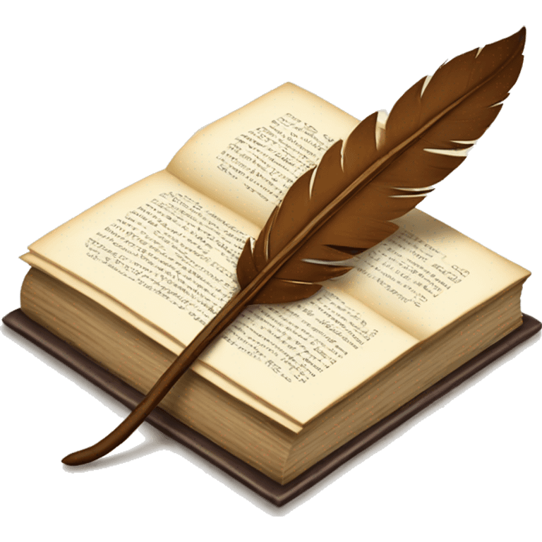 A book and quill emoji