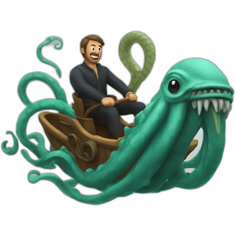 man riding kraken emoji