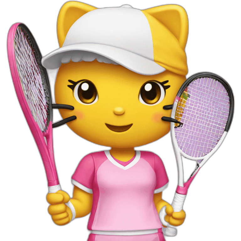 Hello Kitty tennis emoji