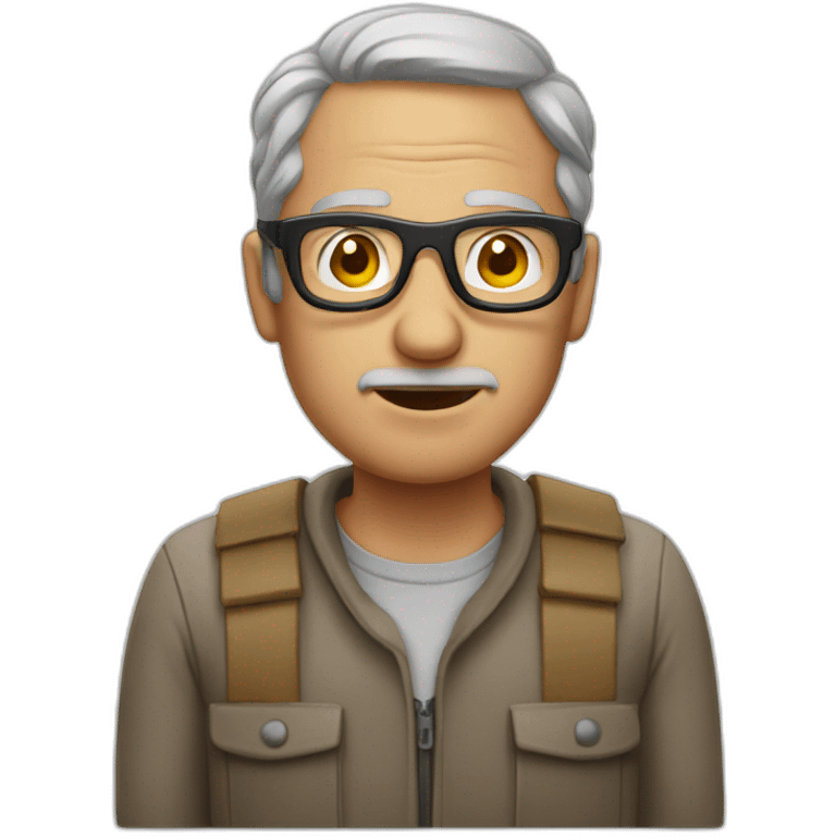 blind Middle aged man emoji