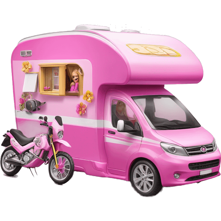 Barbie dream house Caravan-motorbike  emoji