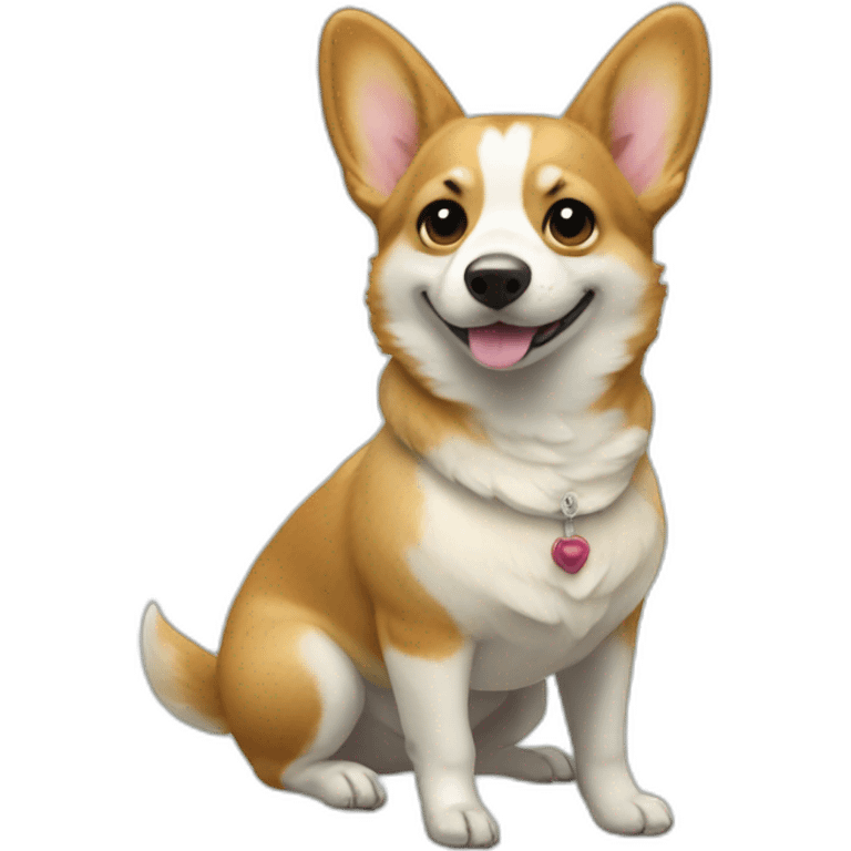 Corgi dress as grogu emoji