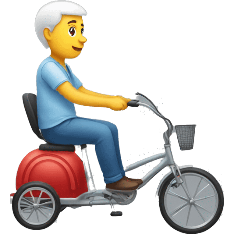 person driving tricycle emoji