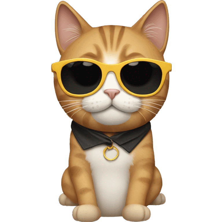 Cat wear shades emoji