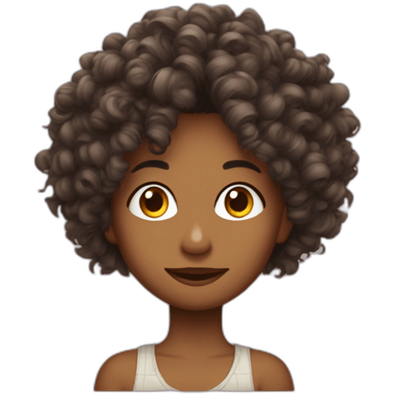 Gars Métisse  cheveux bouclés  emoji