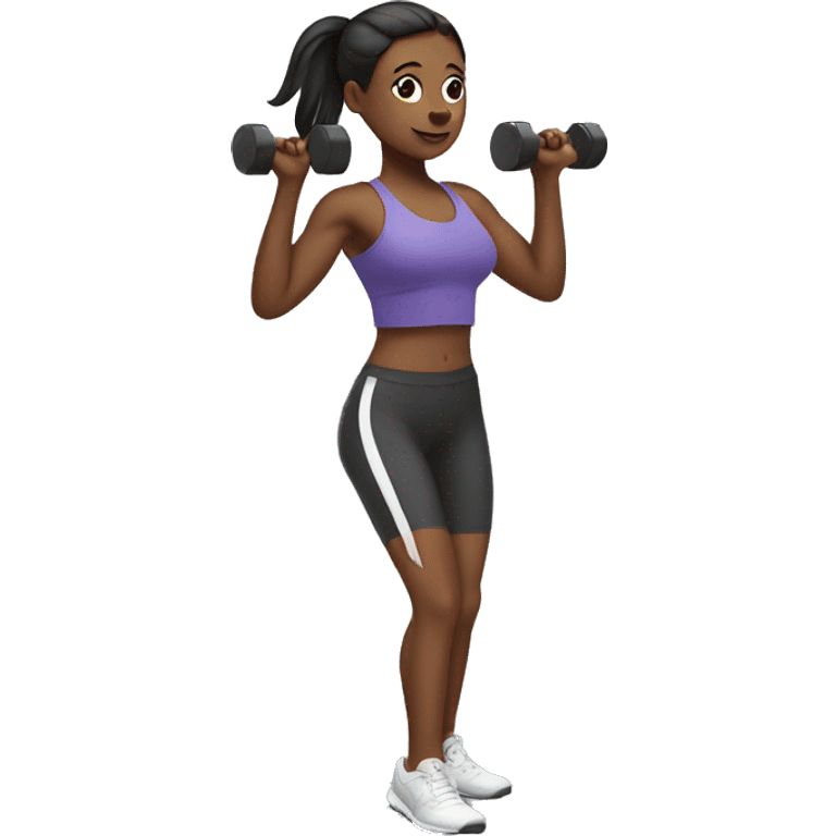 Girl working out  emoji