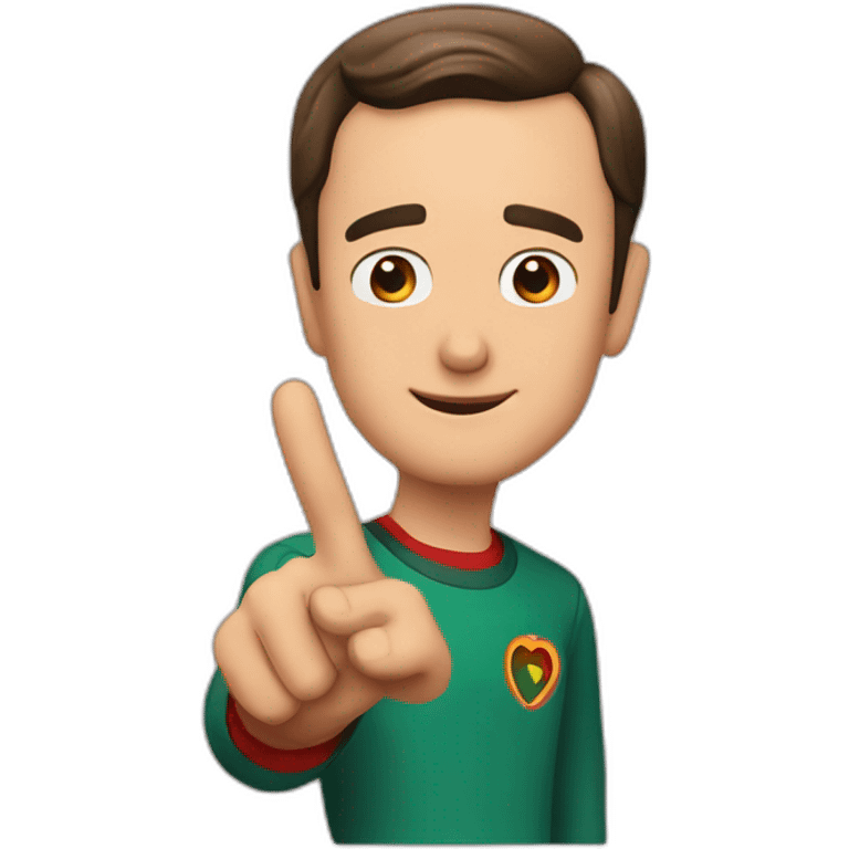 Sheldon Cooper heart finger emoji