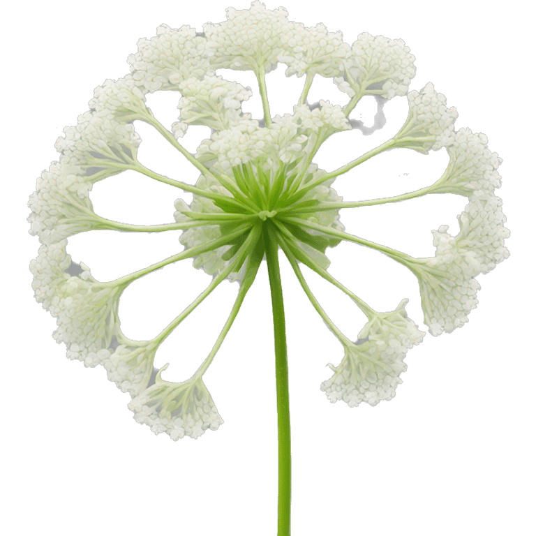 Singular Queen Anne’s lace isolated  emoji