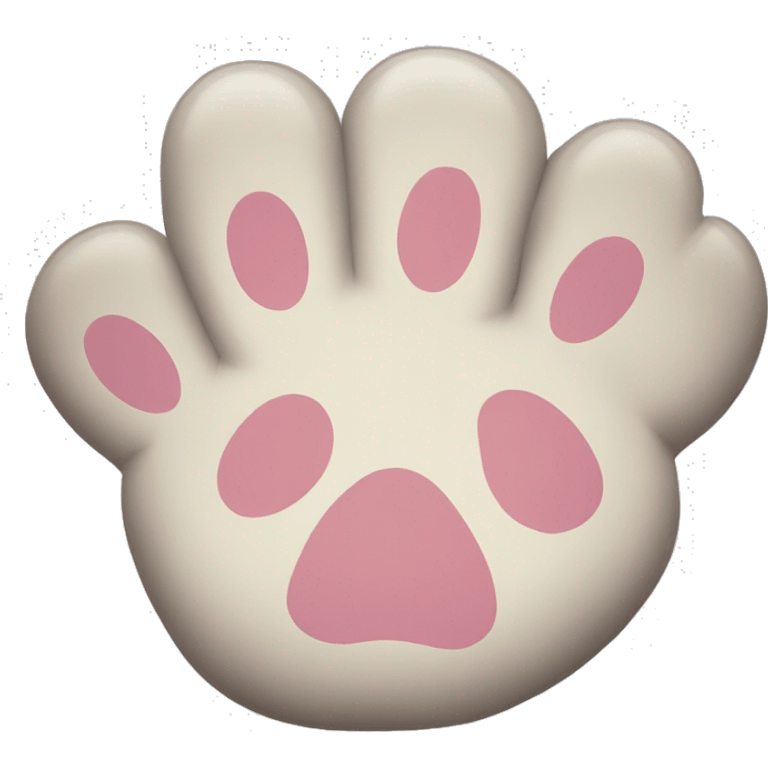 A cute cat paw emoji