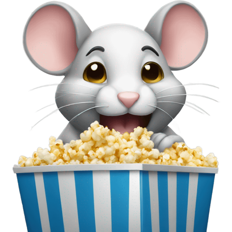 Mouse eating popcorn emoji