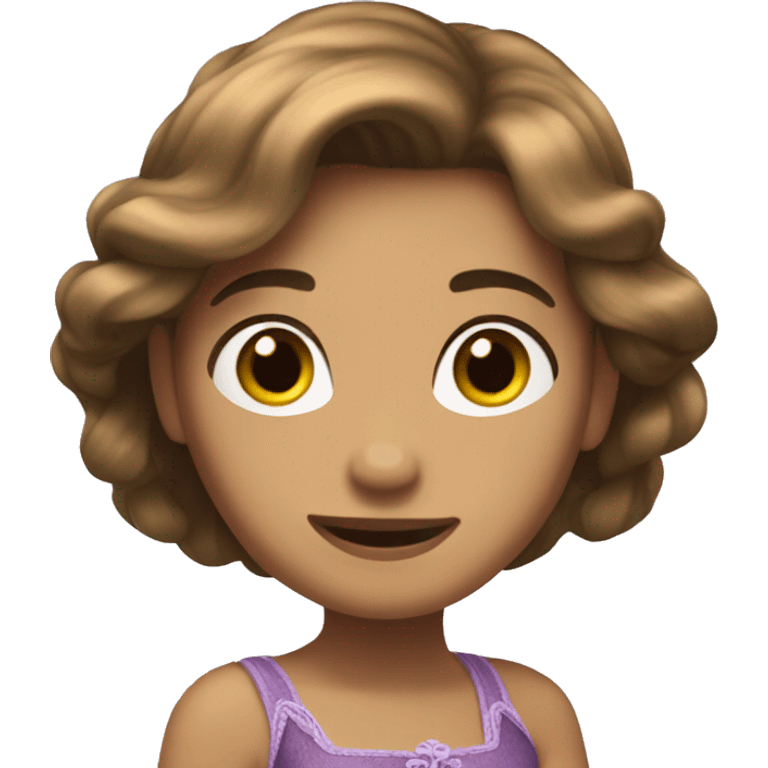 rapunzel with short brown hair emoji