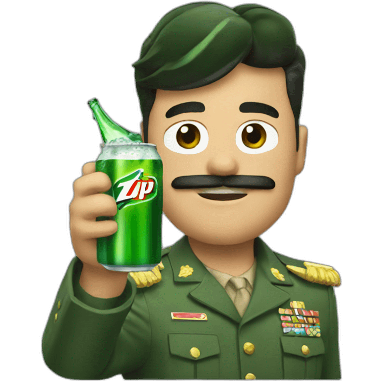 general kim drinking 7up emoji