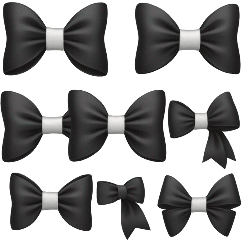 a black bow emoji