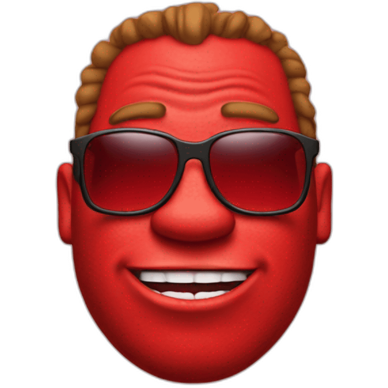 Red shrek with sunglasses emoji