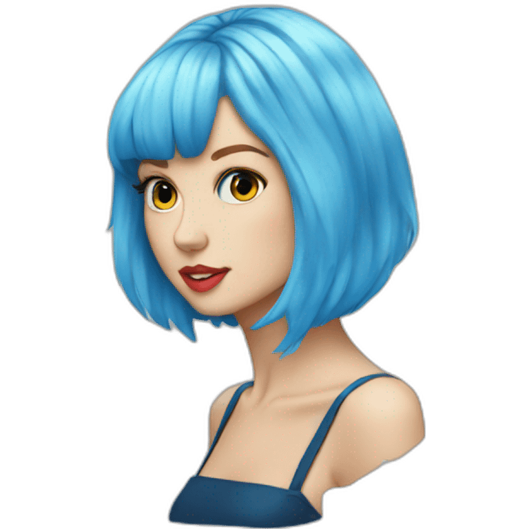 taylor swift blue hair emoji