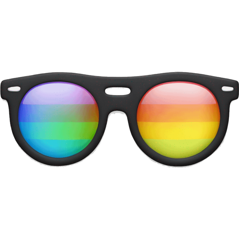 Light up rainbow striped glasses  emoji