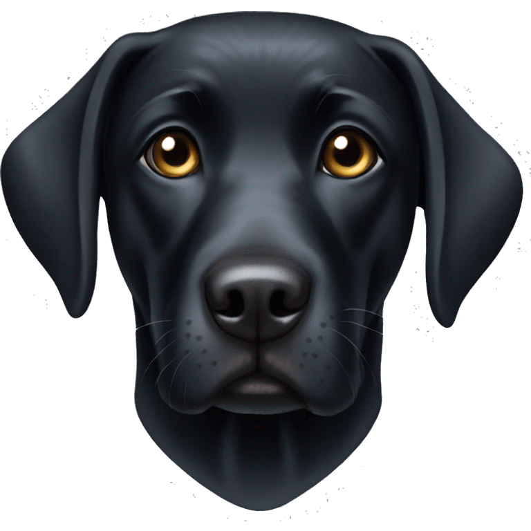 Black Labrador dog face emoji