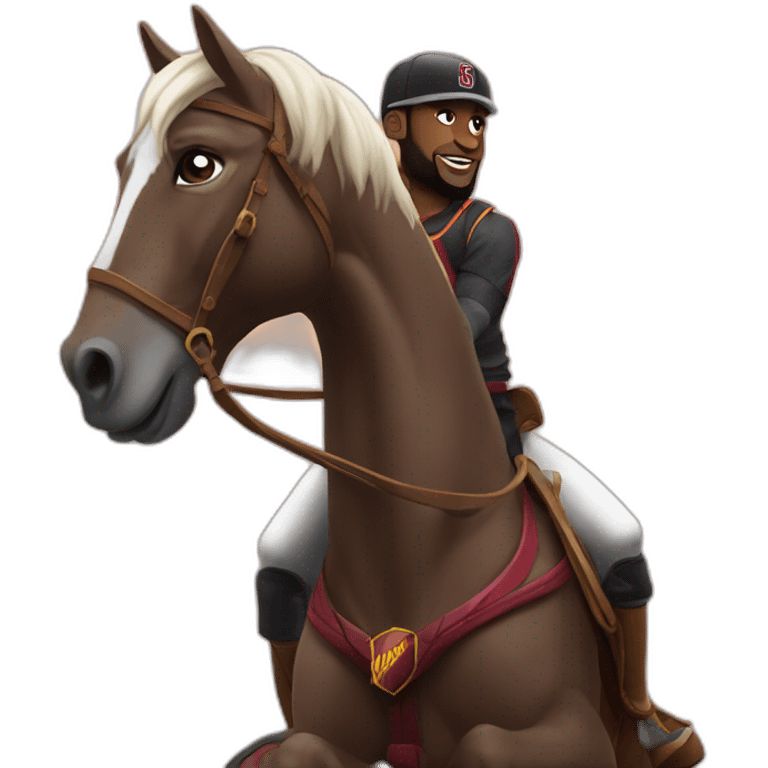 Lebron James sur un cheval emoji