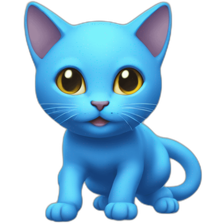 blue mew levitating emoji