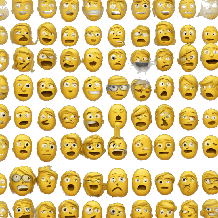 yellow emoji facing to the left, but eyes facing forward emoji