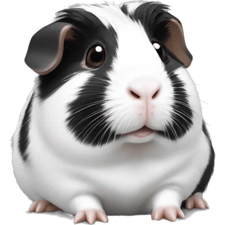 Black-white cute Guinea pig emoji