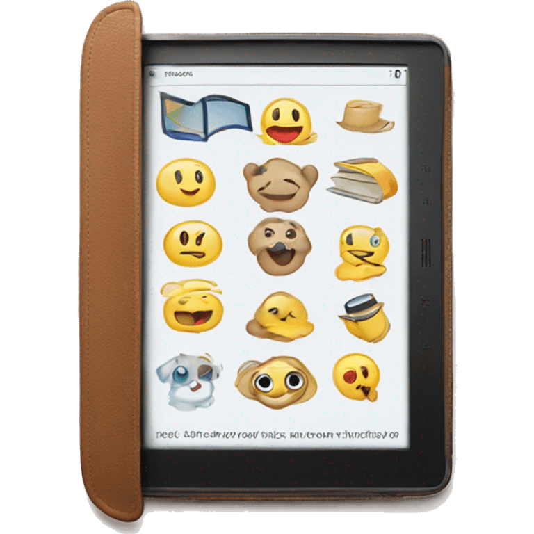 Kindle with cute case  emoji