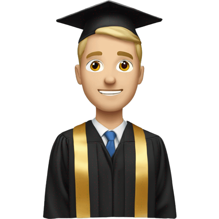 white male graduation at Christmas time emoji