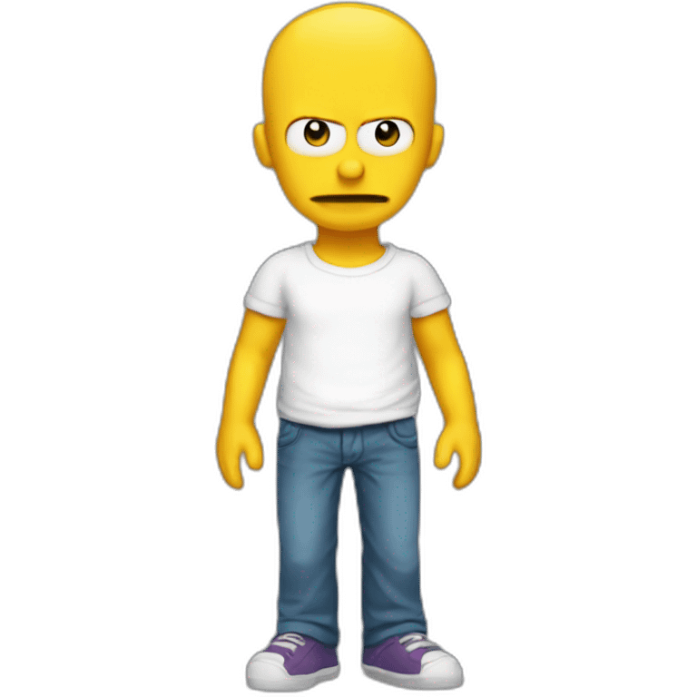 Homero con la remera de boca emoji