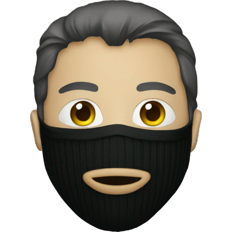 anonymous mask with black sweater emoji