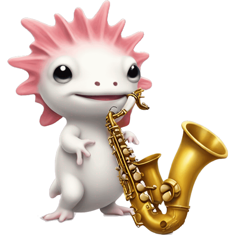 axolotl with saxophone emoji