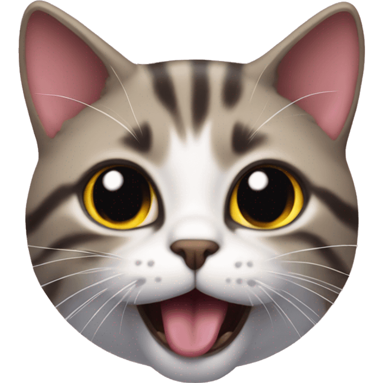 cat sticking tongue out freaky emoji