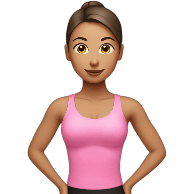 pilates girl in pink emoji