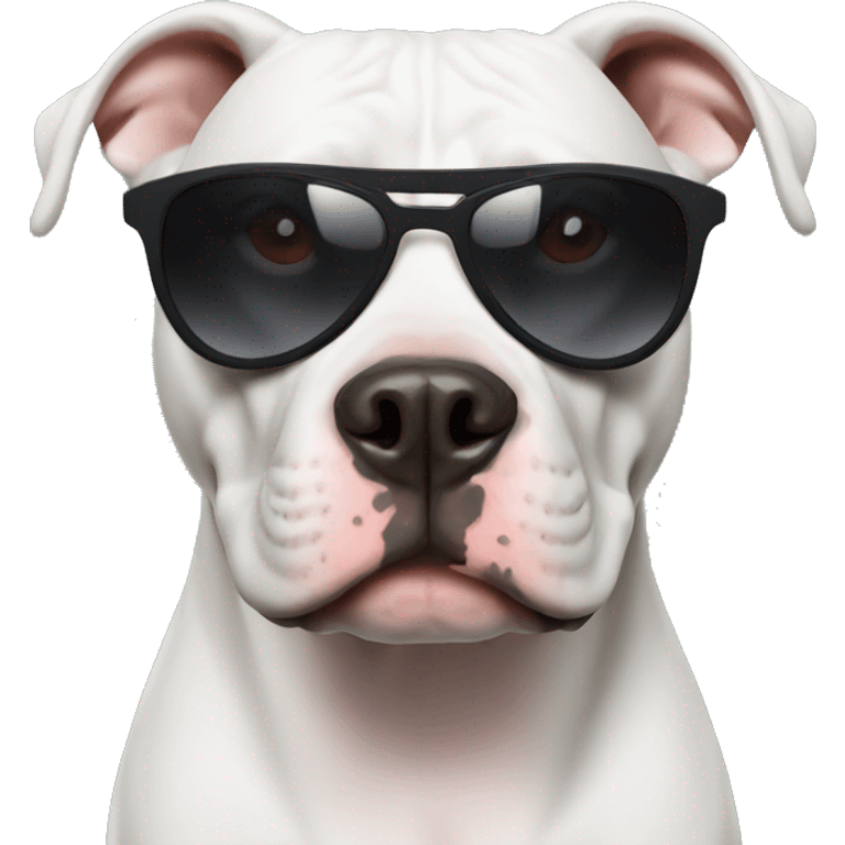 Pitbull with sunglasses emoji