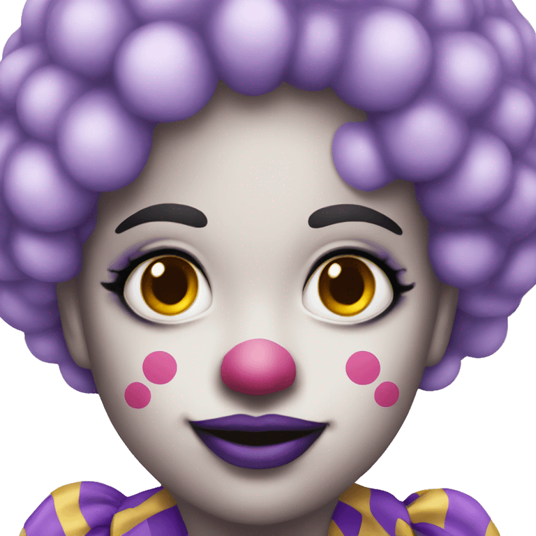 Girly clown lavender  emoji