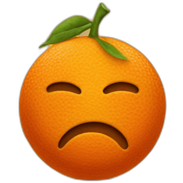 sad orange emoji