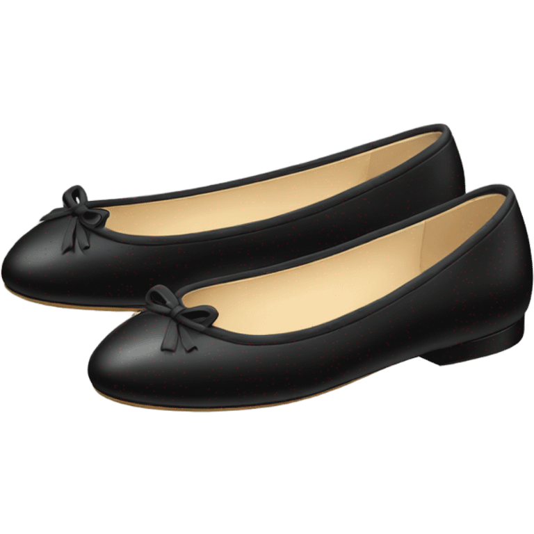 Black Chanel ballet flats emoji