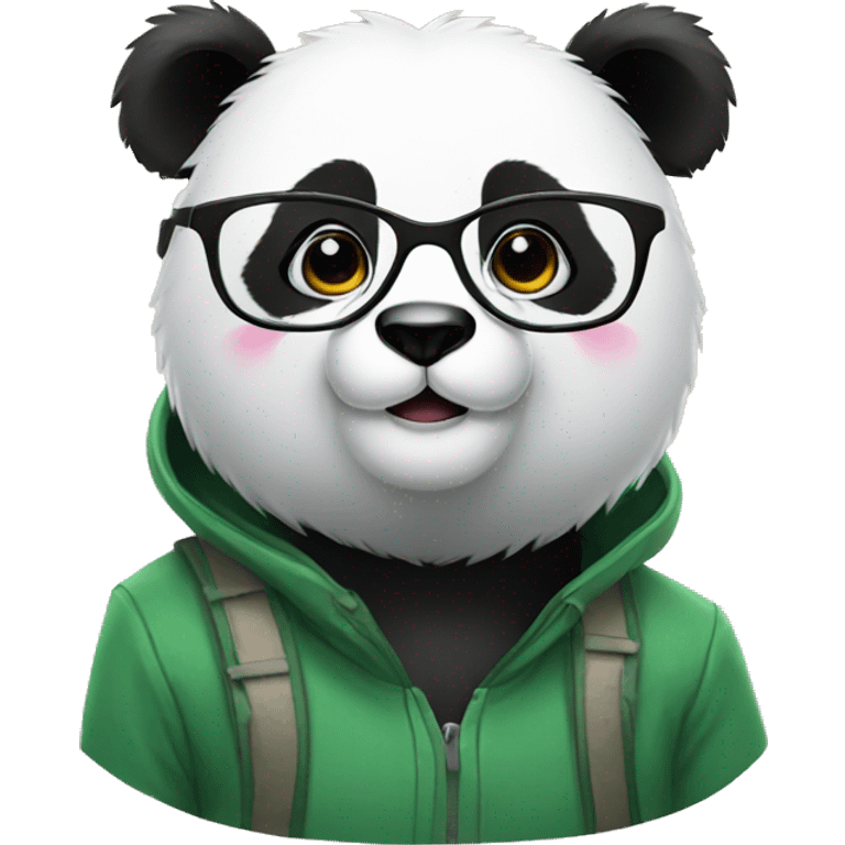 Panda with glasses emoji