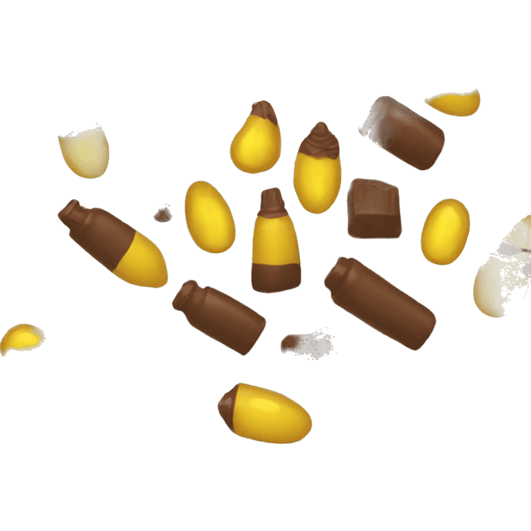 Chocolate bottle yellow emoji