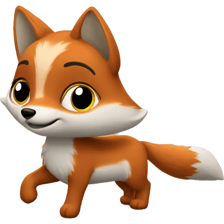 The little fox goes on a journey emoji